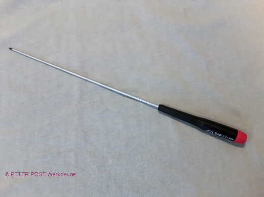 Slotted screwdriver, extra long
