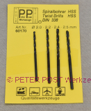 Spiralbohrer Satz Ø 2,0-2,5 mm