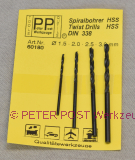 Spiralbohrer Satz Ø 1,5-3,0 mm