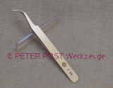 Precision tweezer sickle shape