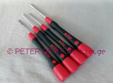 Screwdriver set, slotted, Phillips 4 pcs.